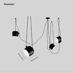 Modern Scandinavian Swag Drum Pendant Light