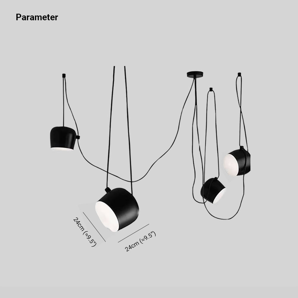 Modern Scandinavian Swag Drum Pendant Light