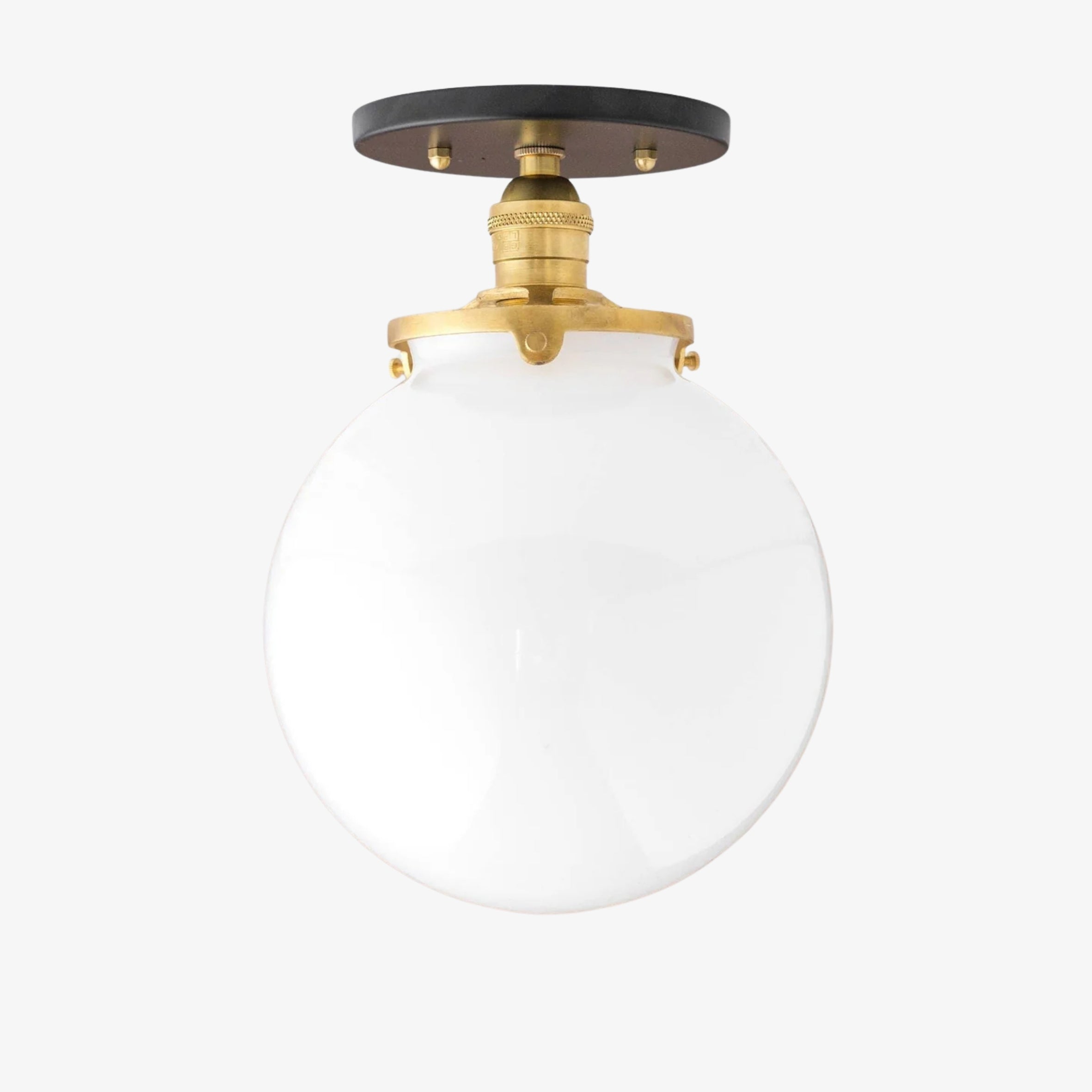 Pearl Glass Mid Century Flush Ceiling Light