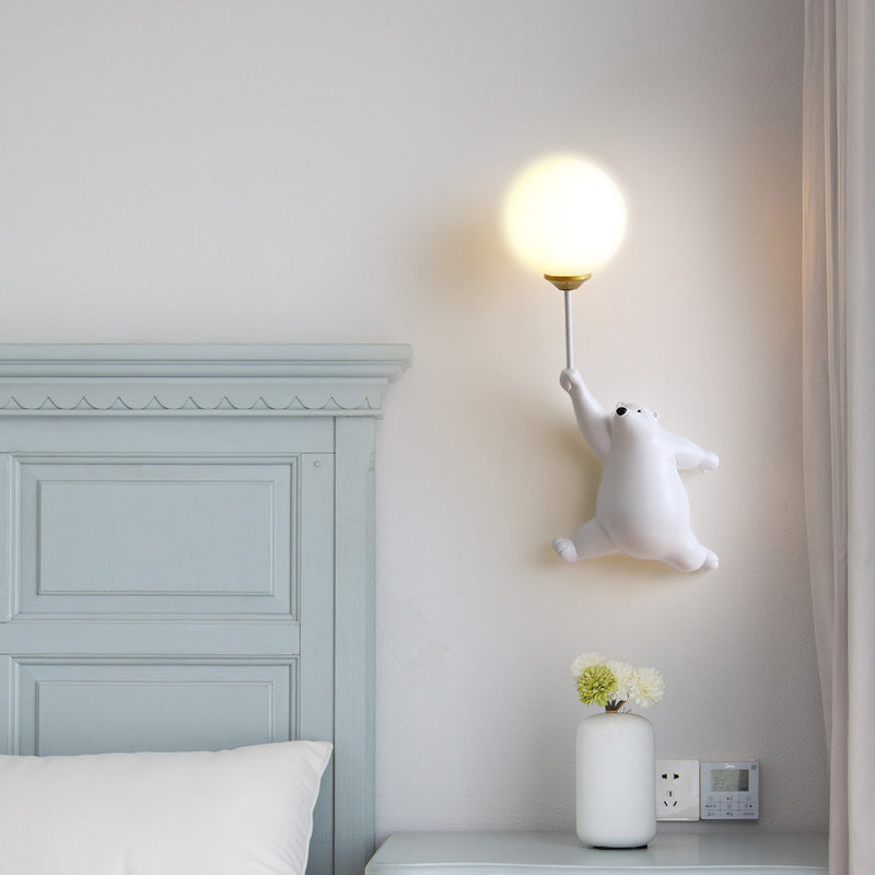 Aria Wall Reading Lamp Bear Balloon Children Bedroom/Bedside/Study