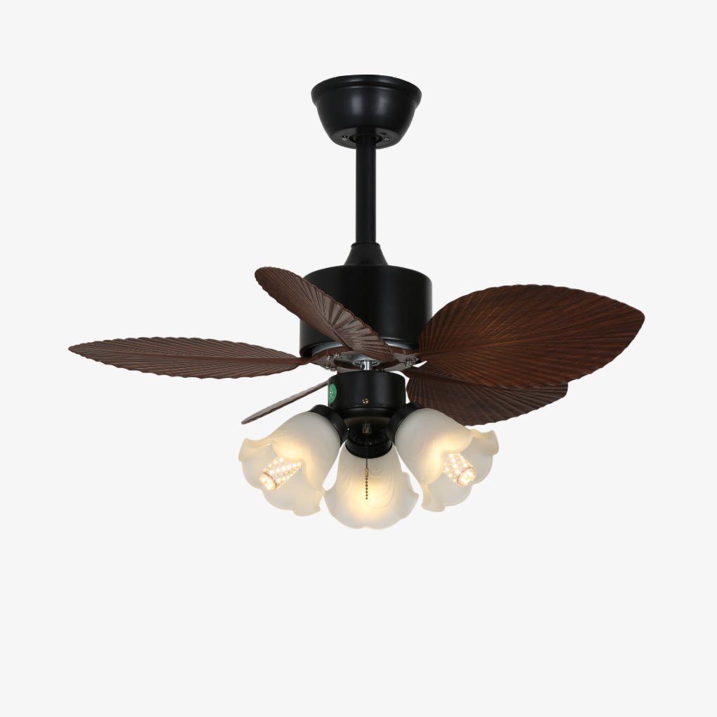 Florence Vintage Wood Ceiling Fan Light