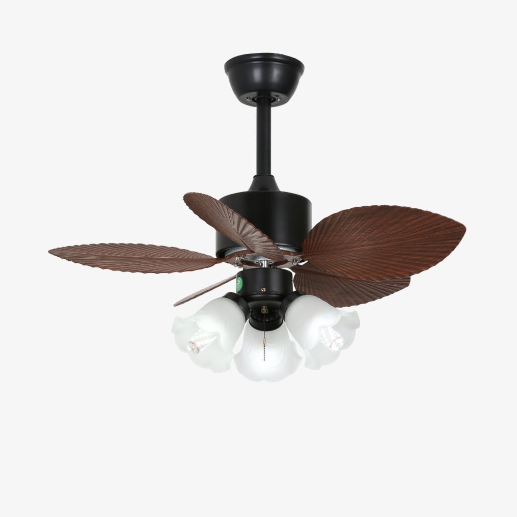 Florence Vintage Wood Ceiling Fan Light