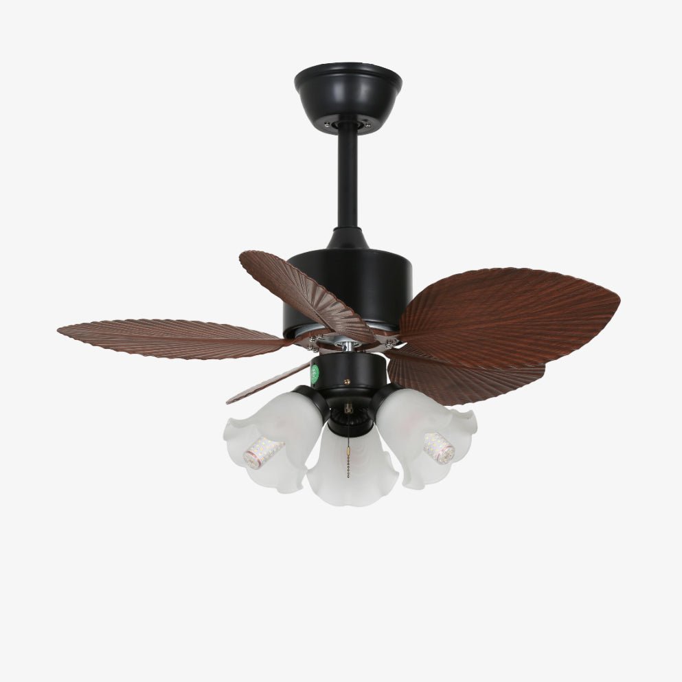Florence Vintage Wood Ceiling Fan Light