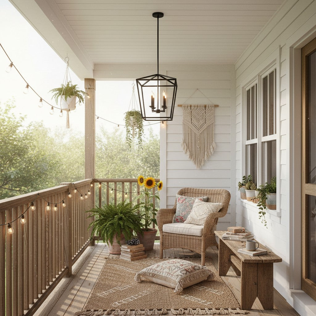 Lodge Lantern Brass Pendant Light