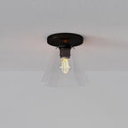 Cone Flush Mount Glass Ceiling Light Modern