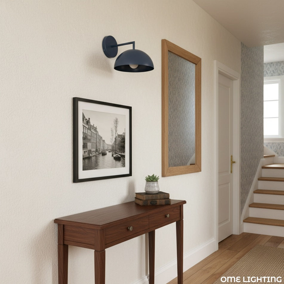 Chroma Minimalist Metal  Dome Sconce