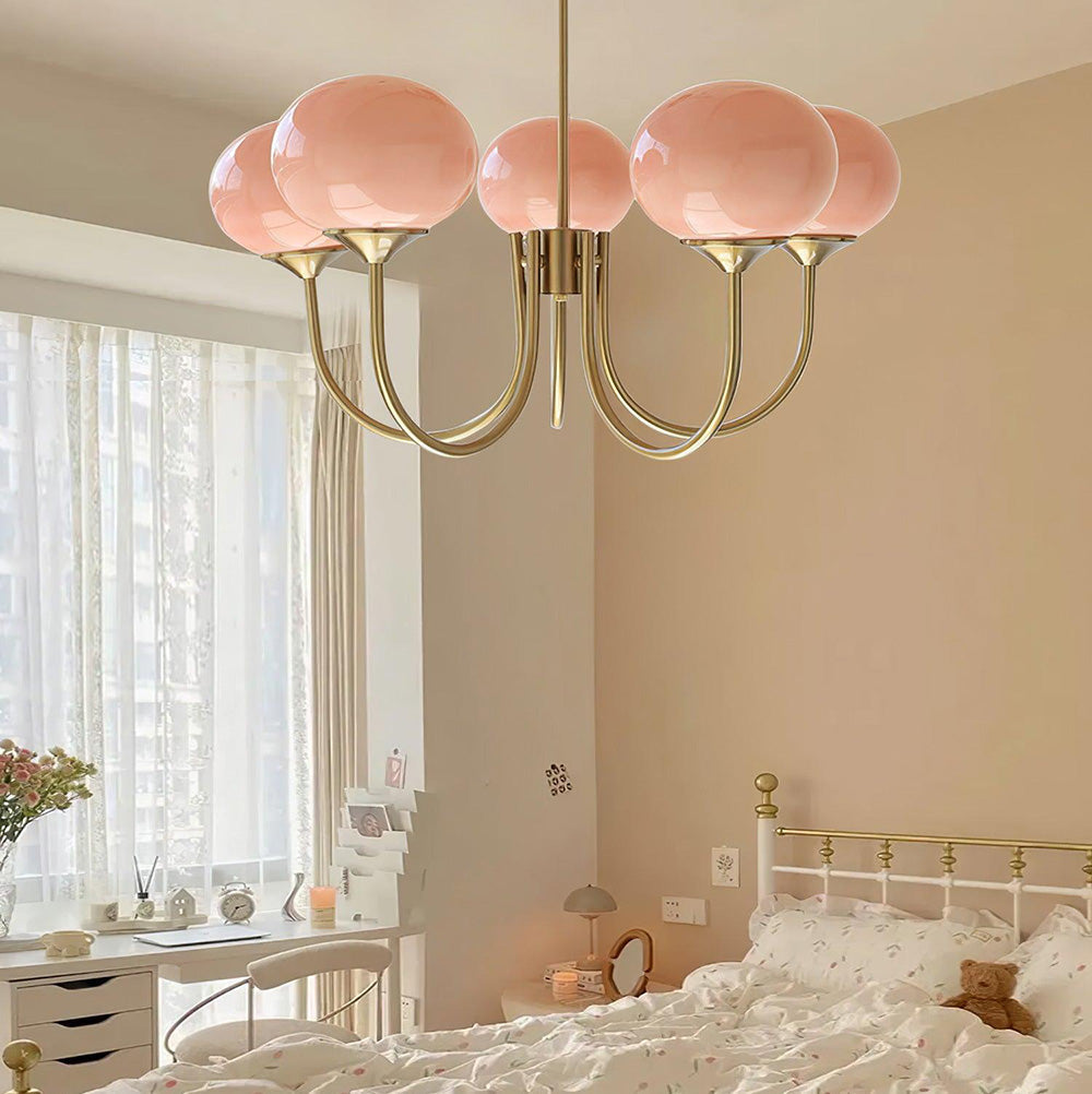 Aria Retro Art Deco Globe Chandelier