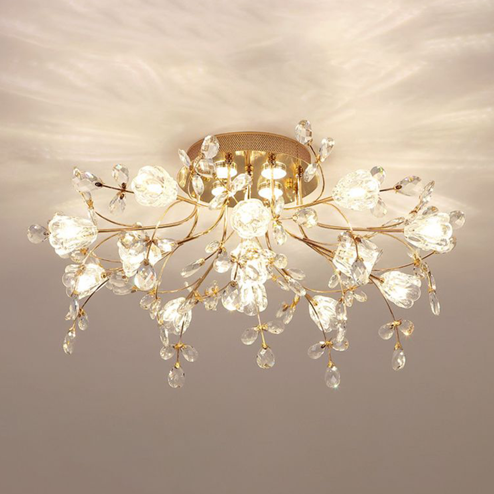Arisha Art Deco Elegant Flower Flush Mount Ceiling Lights - Letslighting