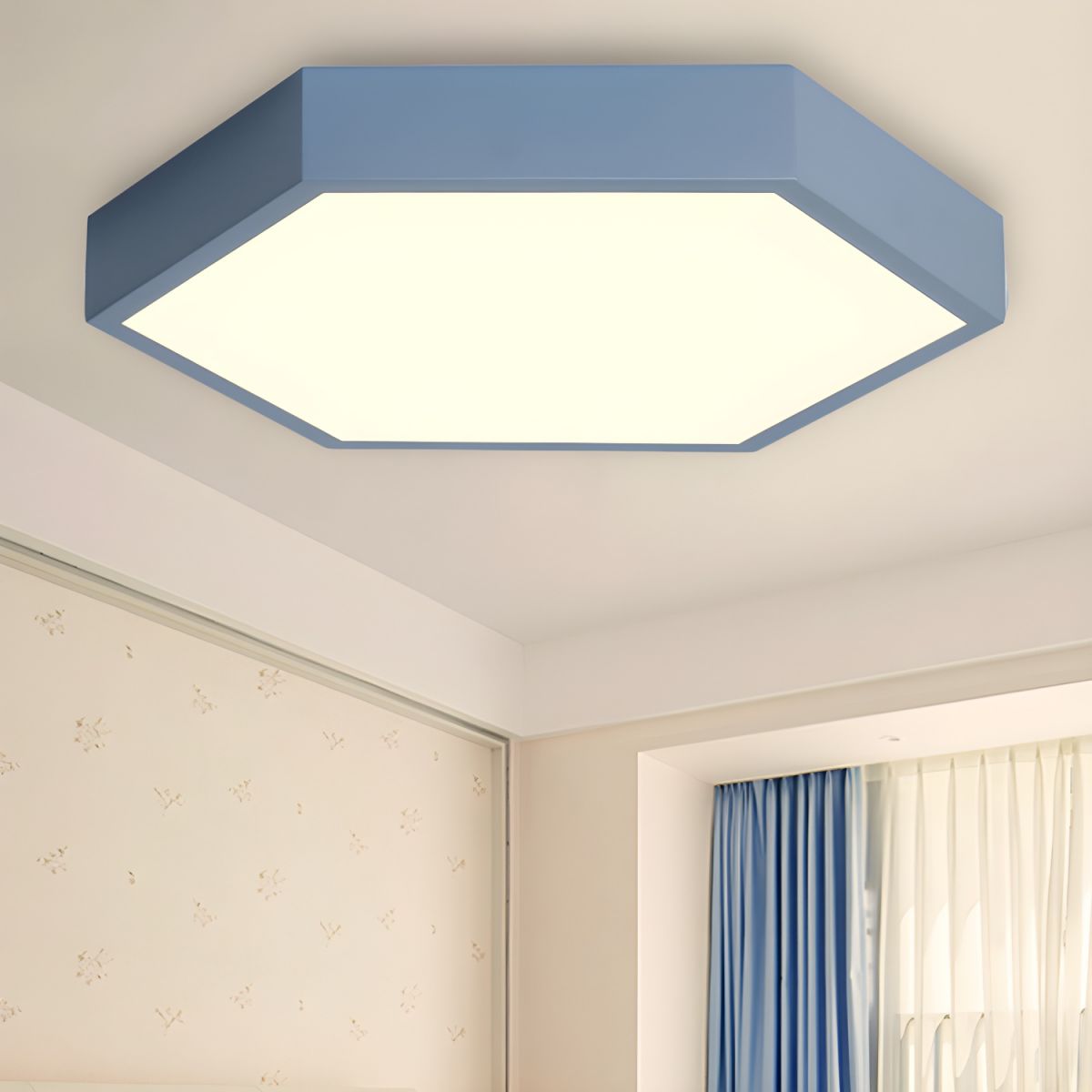 Valentina Modern Hexagon LED Flush Mount Ceiling Light