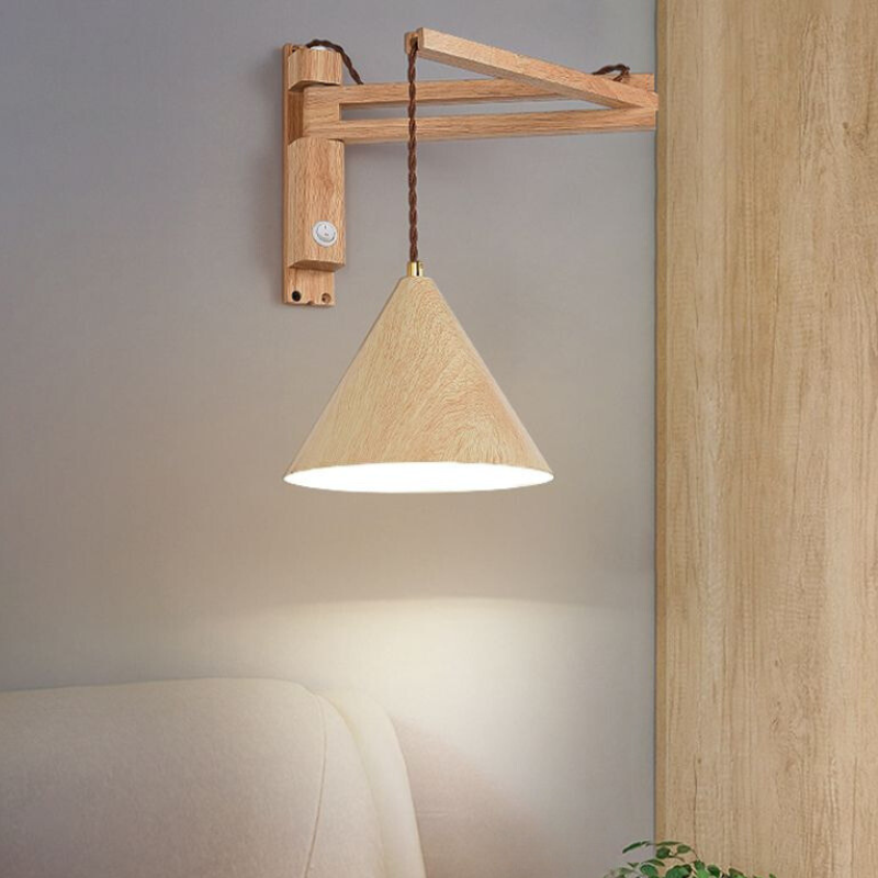 Muto Modern Adjustable Wall Lamp Wood/ 2 Color Bedroom