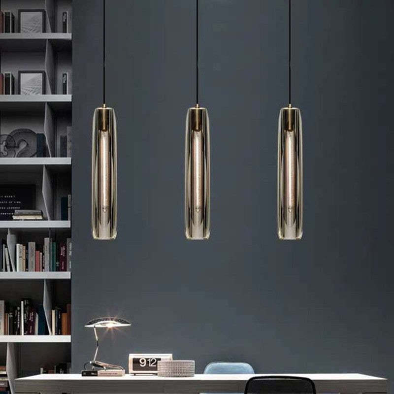 Arisha Brass Designer LED Glass Pendant Lamp - image 16
