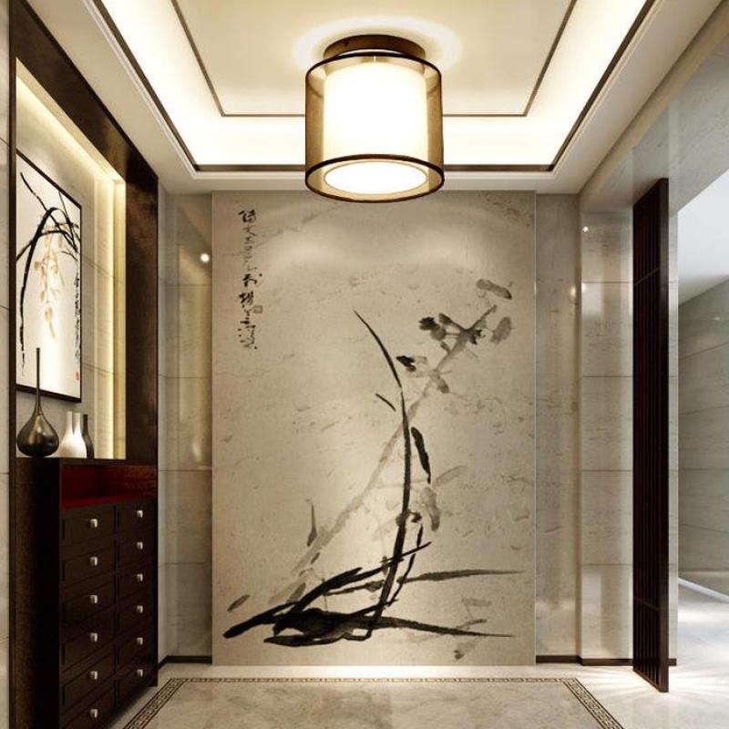 Arisha Modern & Fabric Flush Mount Ceiling Light, 2 Style