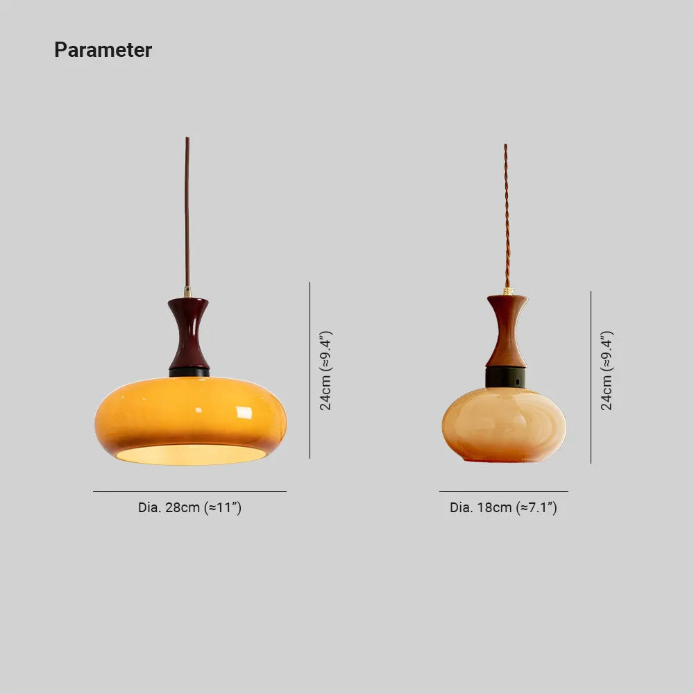 Valentina Vintage Glass Plug In Pendant Light