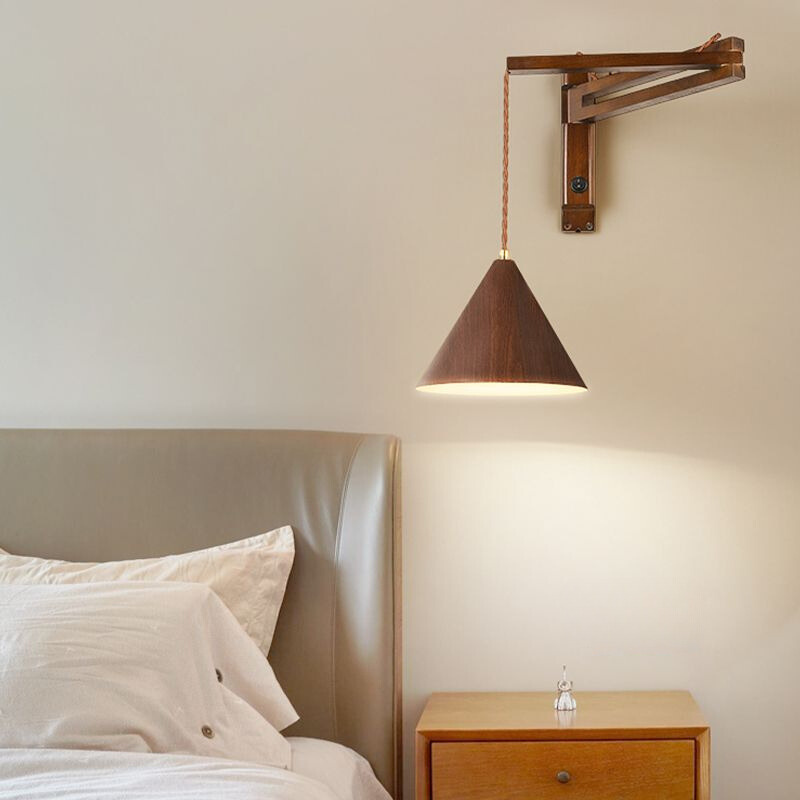 Muto Modern Adjustable Wall Lamp Wood/ 2 Color Bedroom