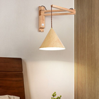 Muto Modern Adjustable Wall Lamp Wood/ 2 Color Bedroom