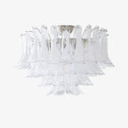 Aurora Ceiling Lamp Clear Glass Wave Layered Elegant