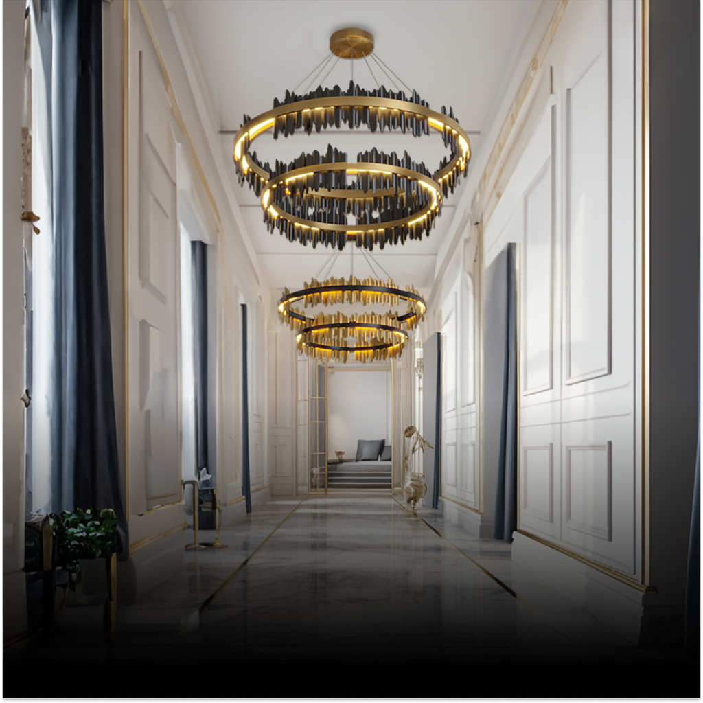 Kristy Industrial Chandelier Cylindrical Living Room