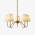 Viraean Vintage Industrial Brass Fabric Chandelier