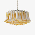 Aurora Chandelier Amber Murano Glass Petal Elegant