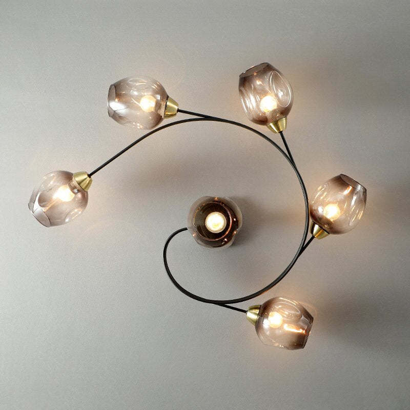 Valentina Flush Mount Ceiling Light Glass Dining Room