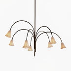 Aurora Chandelier Blossom Petal Glass Arms