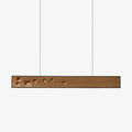 Lustra Pendant Light Wood Gemstone Linear LED