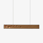 Lustra Pendant Light Wood Gemstone Linear LED