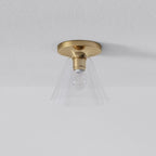 Cone Flush Mount Glass Ceiling Light Modern