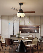 Elira Vintage Metal Ceiling Fan Light