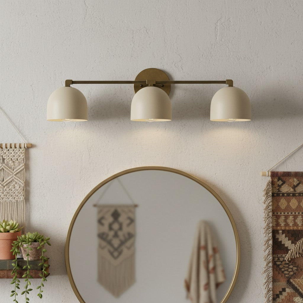 Chroma Dome Brass Wall Sconce Modern Bathroom