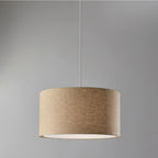 Rowan Linen Drum Pendant Light Transitional Living