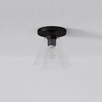 Cone Flush Mount Glass Ceiling Light Modern