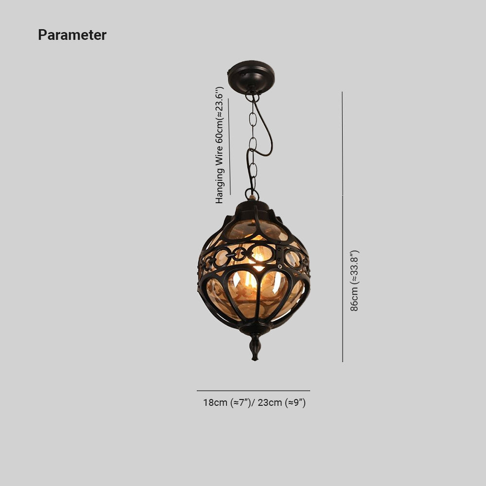 Epoch Loft Sphere Vintage Farmhouse Rustic Pendant Light Black Bronze Dining Room
