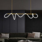 Arisha Curved & Linear Semi Flush Mount Ceiling Light