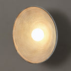 Aria Modern Round Indoor Wall Lamp Wood Bedroom Living Room