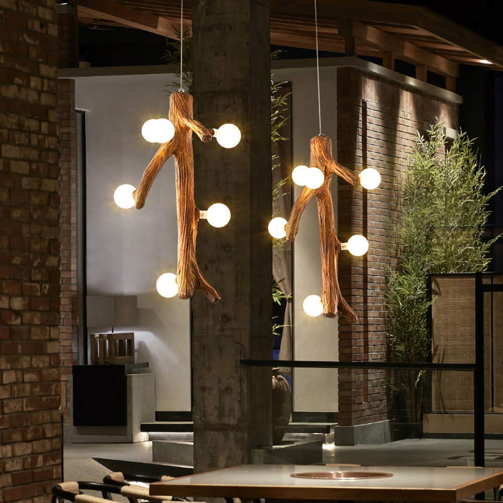 Epoch Nordic LED Chandelier Wood Living Dining Room Bedroom