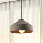 Avi Modern Dome Cement Pendant Light Gray Living Room