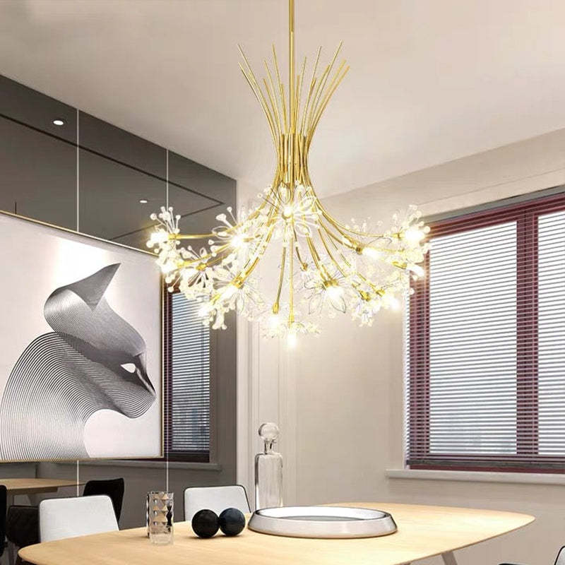 Arisha Modern Art Deco Crystal Sputnik Chandelier