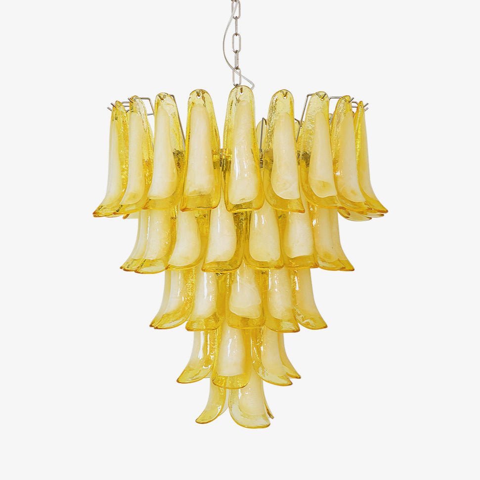 Aurora Chandelier Murano Glass Petal Wave