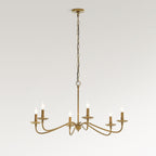 Lodge Minimalist Rustic Iron Candle Chandelier Hallway