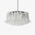 Aurora Chandelier White Murano Glass Petal Elegant