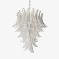Aurora Chandelier Clear Glass Leaf Cascading Elegant