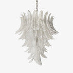 Aurora Chandelier Clear Glass Leaf Cascading Elegant