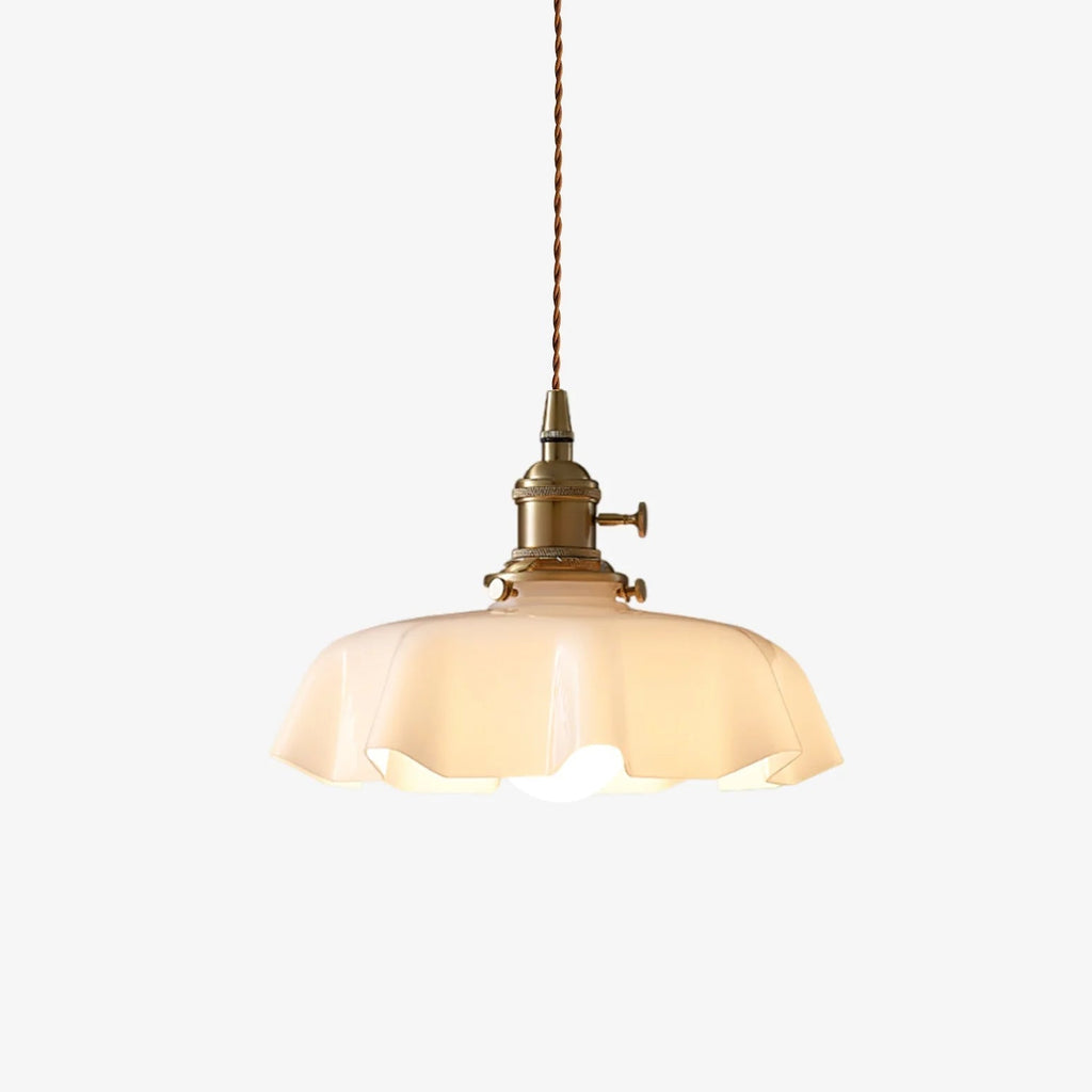 Aria Farmhouse Ruffled Pendant Light