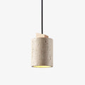 Arvo Minimalist Cylinder Travertine Pendant Lamp