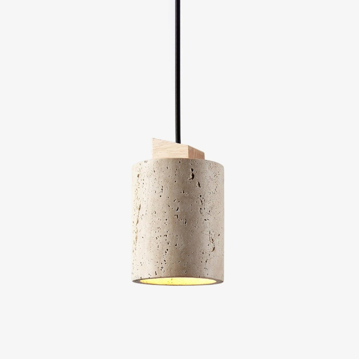 Arvo Minimalist Cylinder Travertine Pendant Lamp