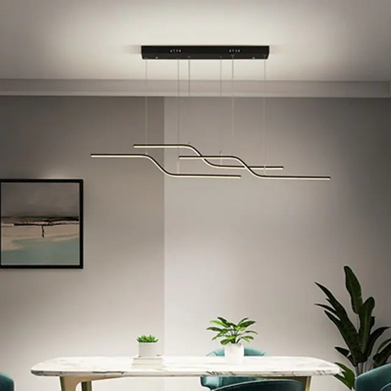 Arisha Minimalist Geometric 3 Light Pendant Light, Dining Room