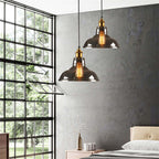 Arisha Industrial /Glass Pendant Light Dining Room