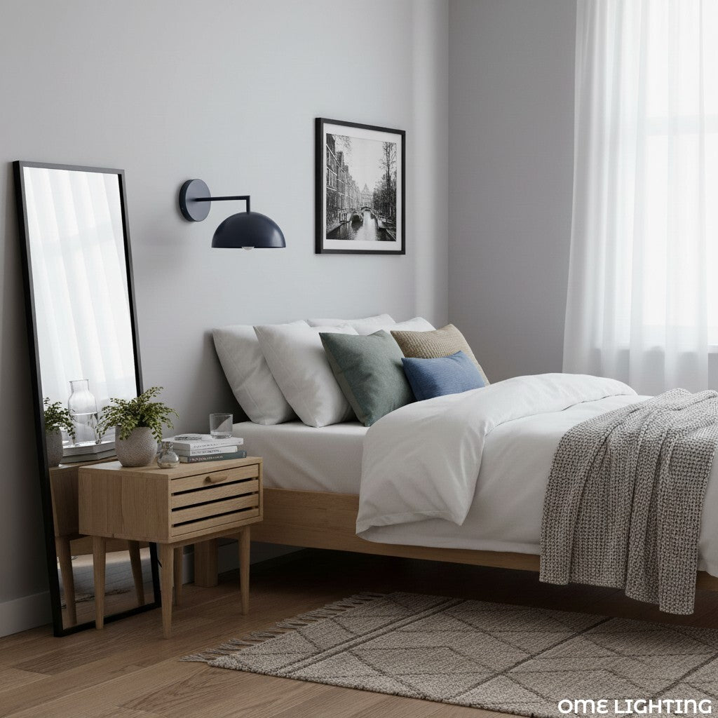 Chroma Minimalist Metal  Dome Sconce