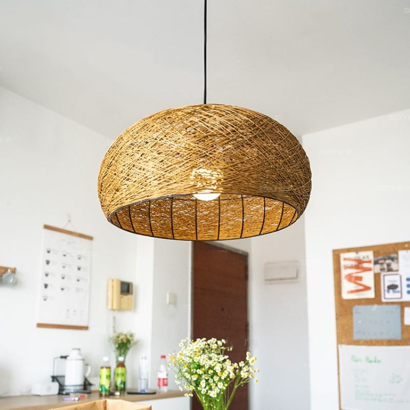 Ritta Design Birds Ritta Rattan LED Pendant Light Dining Room Bedroom